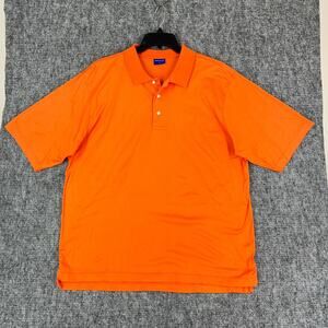 Duck & Hyde Shirt‎ Mens Extra Large Polo Golf Orange Short-sleeve Preppy Rugby